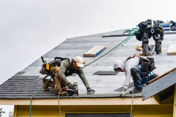 Professional Roofing technician working in Union, IA